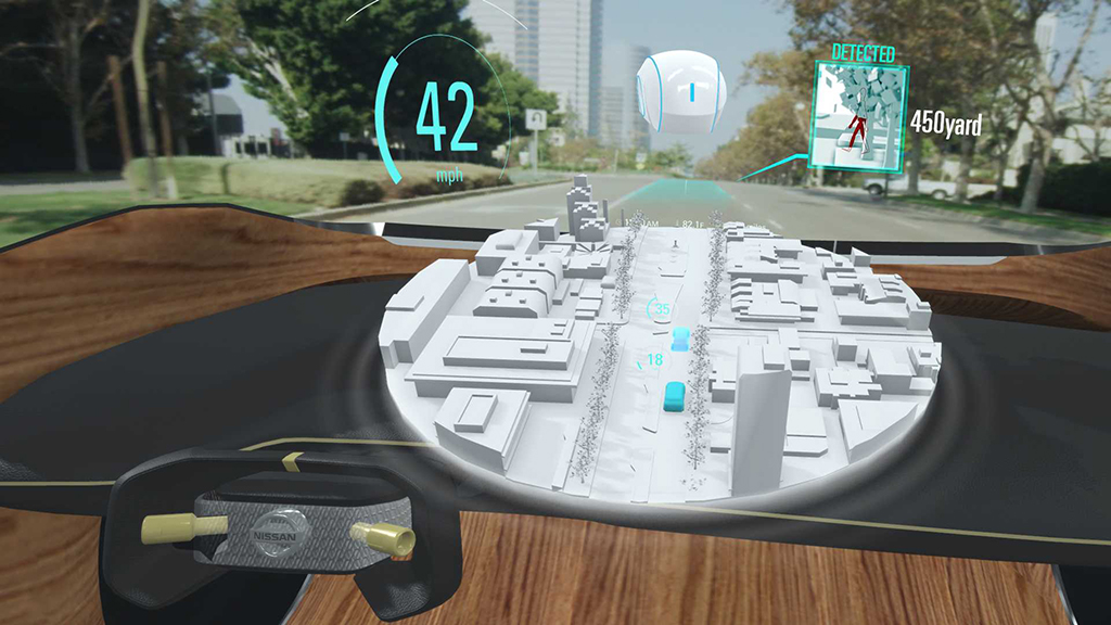 Nissan เตรียมนำเสนอเทคโนโลยีที่จะทำให้ผู้ขับขี่มองเห็นสิ่งที่อยู่หลังอาคารได้