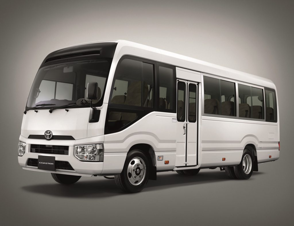 รถมินิบัส Toyota Coaster ที่นำเข้าจากประเทศญี่ปุ่น ในราคา 1,960,000 บาท