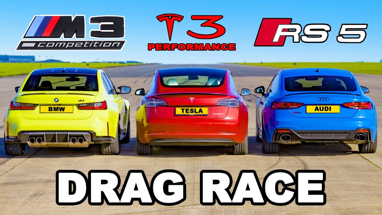 BMW M3 vs Model 3 Preformance vs RS5