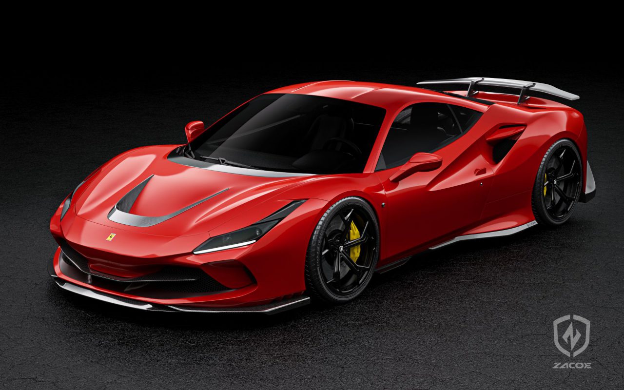 พาชม Ferrari F8 Tributo ตัวแรงในชุดแต่ง Bodypart เพิ่มสมรรถนะจาก Zacoe