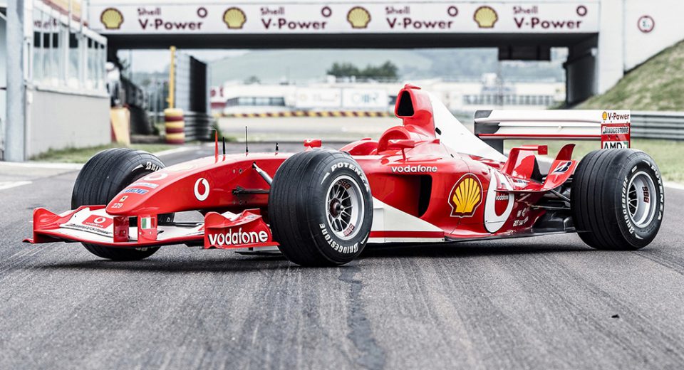 หนึ่งในรถแข่ง Ferrari F1 ที่พา Michael Schumacher คว้าแชมป์โลกกำลังจะถูกนำออกประมูล