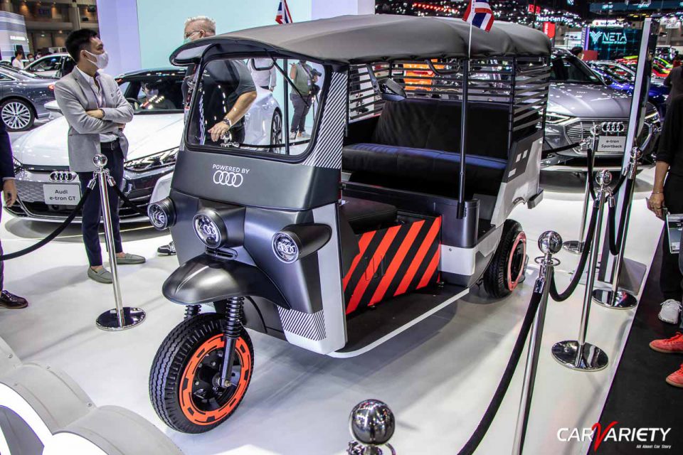 Audi โชว์รถตุ๊กตุ๊กไฟฟ้า e-Rickshaw concept พร้อมยนตรกรรมหรูสุดเร้าใจในงาน Motor Expo 2022