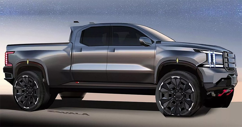 GM Design โชว์ภาพสเก็ตช์ที่คาดว่าจะเป็นรถกระบะไฟฟ้าจาก GMC