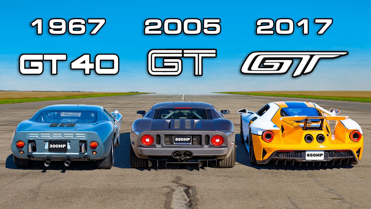 จับ Ford GT ทุกเจนฯ แข่งแดร็กเรซ ดูให้รู้เทคโนโลยีมาไกลแค่ไหนแล้ว