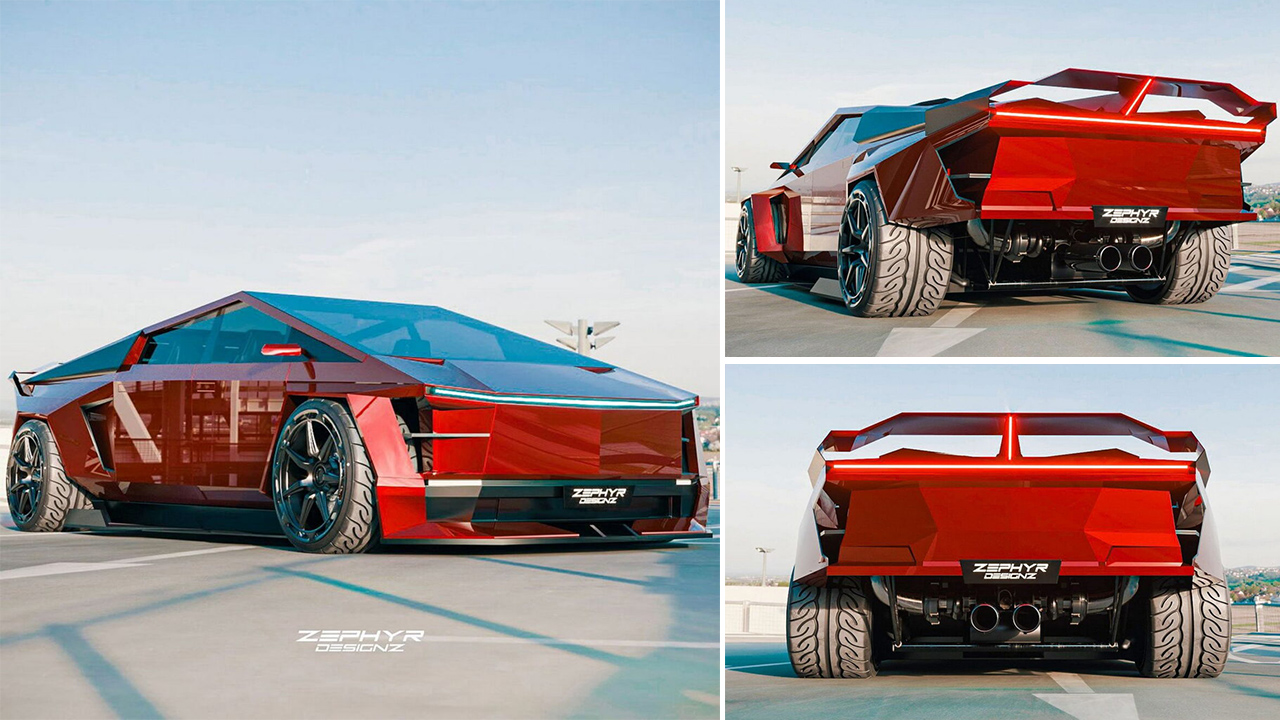 จินตนาการสุดโต่ง Tesla Cybertruck แต่งซิ่งพร้อมยัดเครื่องยนต์ 6 สูบ ทวินเทอโบจาก Porsche